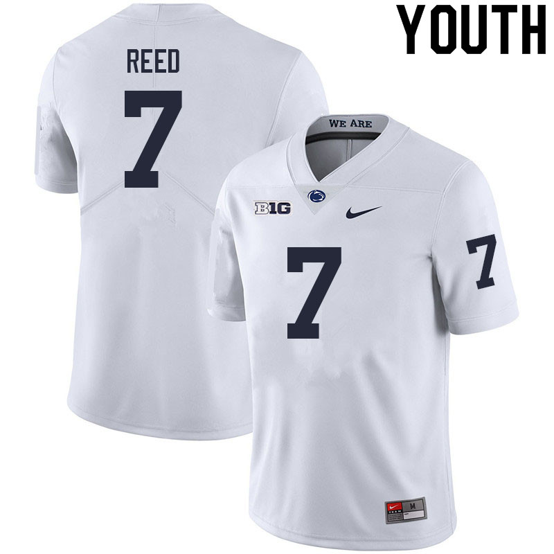 Youth #7 Jaylen Reed Penn State Nittany Lions College Football Jerseys Sale-White